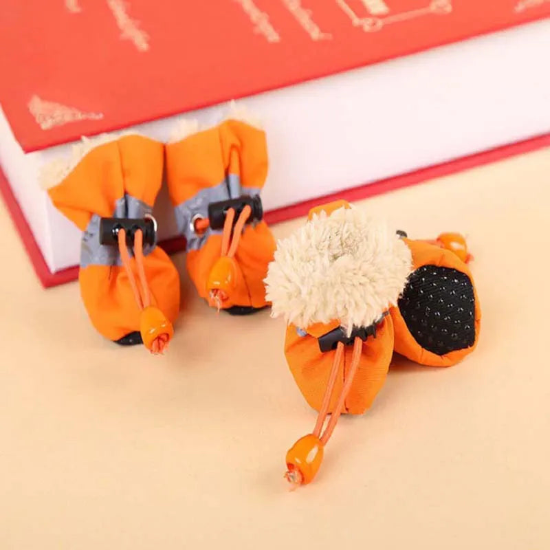 Pet Dogs Winter Shoes Rain Snow Waterproof Booties Socks Rubber Anti-slip Shoes For Small Dog Puppies Footwear Pet Products Cute