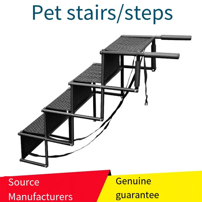 Ny hund trappa för i år 2024, som är hopfällbar för utomhusbruk, praktisk för att hjälpa hunden att komma in i bilen eller andra höga ställen.